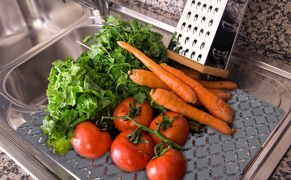 Qulable 2Pack Sink Mats for Bottom of Kitchen Sink PVC