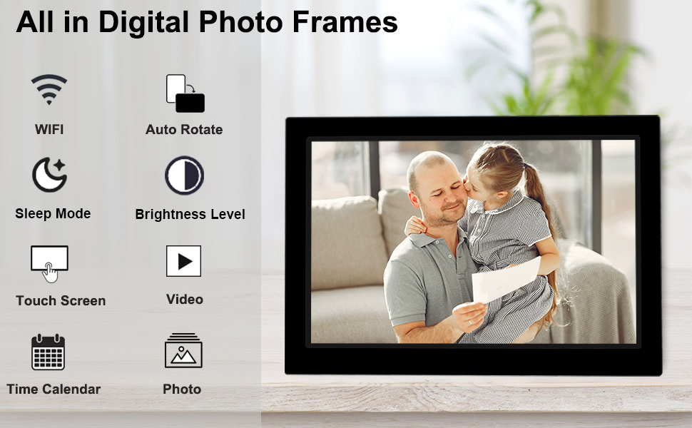 KASTISS 10.1 inch Smart WiFi Digital Picture Frame