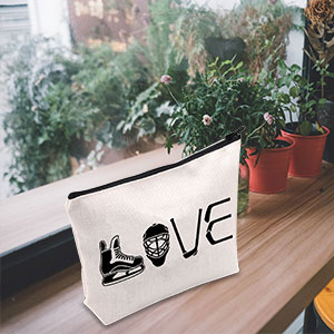Hockey Lover Makeup bag with zipper