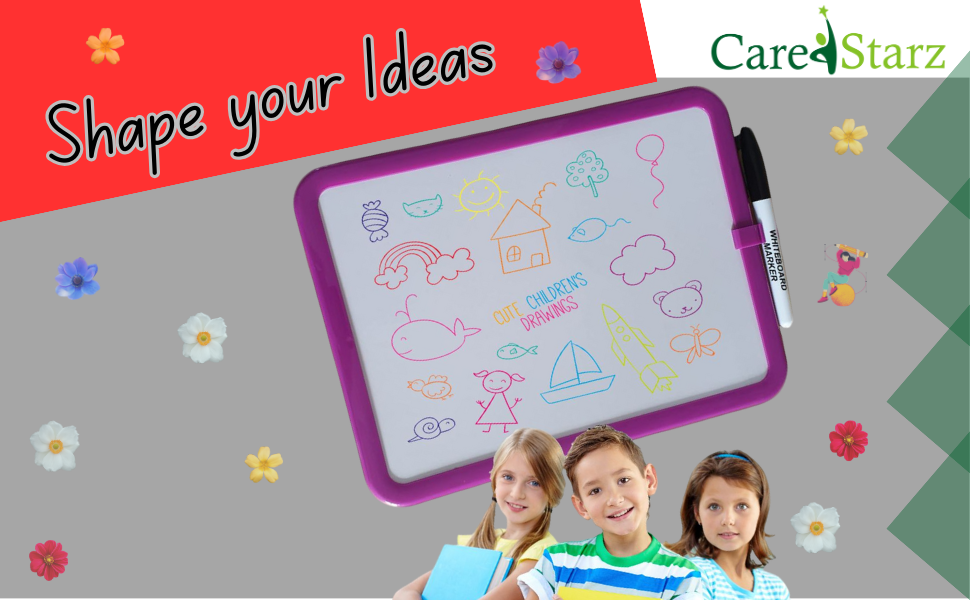 CARESTARZ 1x whiteboard A4 for Fridge and 1x Pen, Small