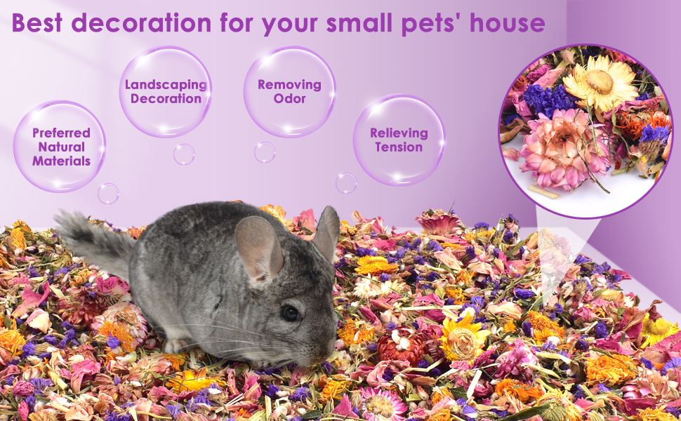 Bissap Natural Flower & Herb Hamster Bedding 300g/10.5oz