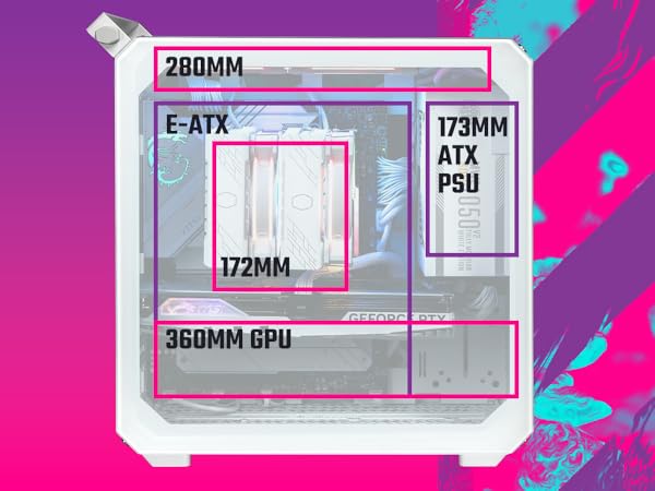 COOLER MASTER PCケースQUBE 500 ホワイト Cooler Master Qube 500 Flatpack Obudowa PC ATX Mid-Tower - W