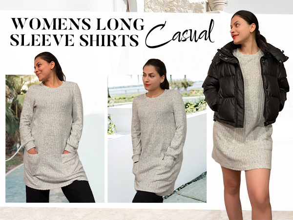 2025ss 新品未使用Peasant Tunic 8y Amazon.com: Poetsky Oversized Sweater with Pockets Long