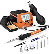 2 in 1 Soldering Station, Lytool Solder Iron and Hot Air Gun Rework Station Kit, 650W Digital, Fa...