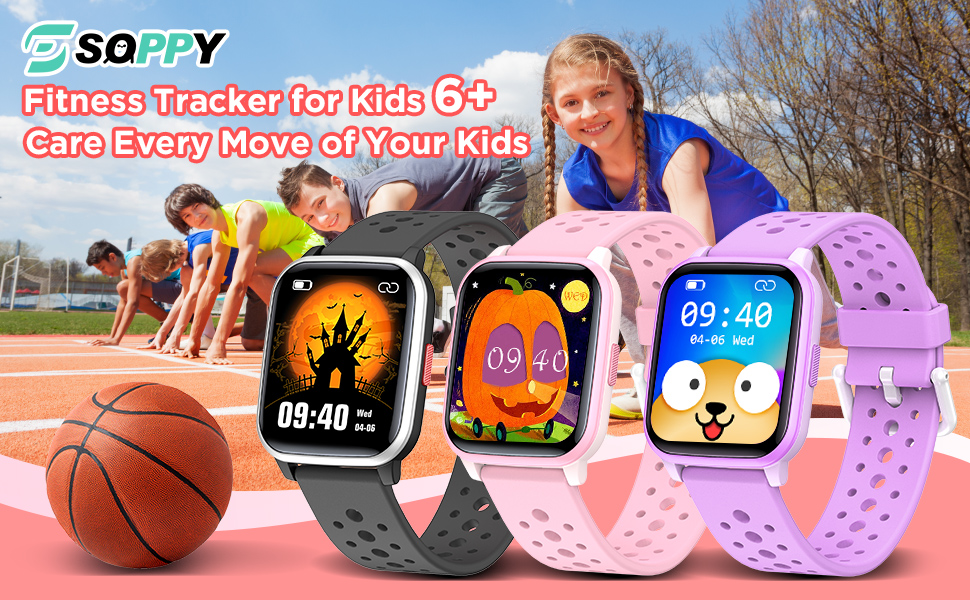SOPPY Fitness Tracker Watch for Kids, Activity Tracker, Smart Watch with Games, Pedometer, Heart