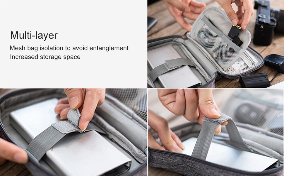 Multi Layer Travel Cable Organizer 