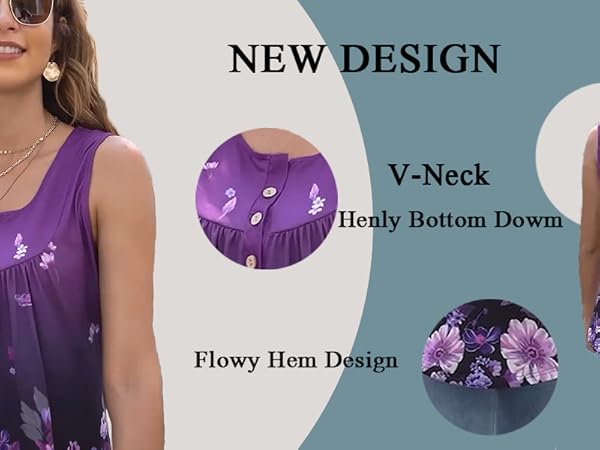 Plus Size Tank Top for Women Sleeveless Tunic Tops to Wear