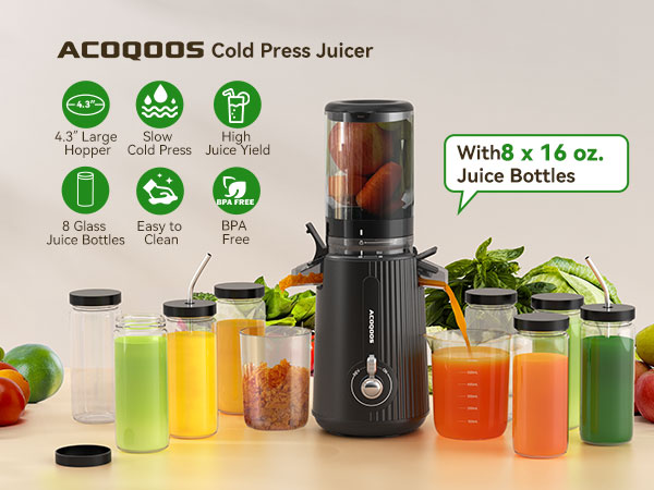 Amazon.com: ACOQOOS Cold Press Juicer Machines with 8 Glass