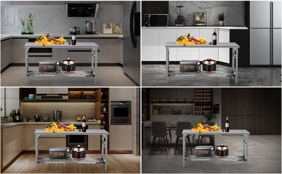 stainless steel prep table