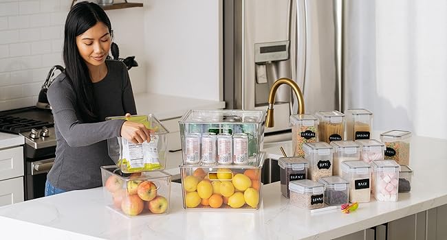 Amazon.com: CLEARSPACE Plastic Storage Bins with Lids XL