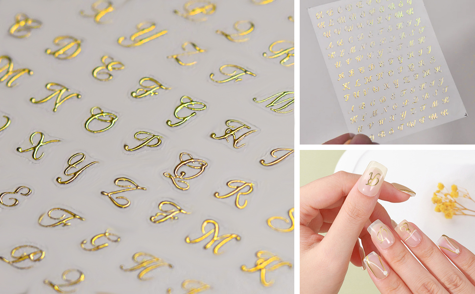 letter nail stickers