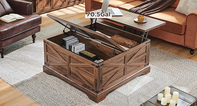 Amazon.com: JXQTLINGMU Farmhouse Lift Top Coffee Table with