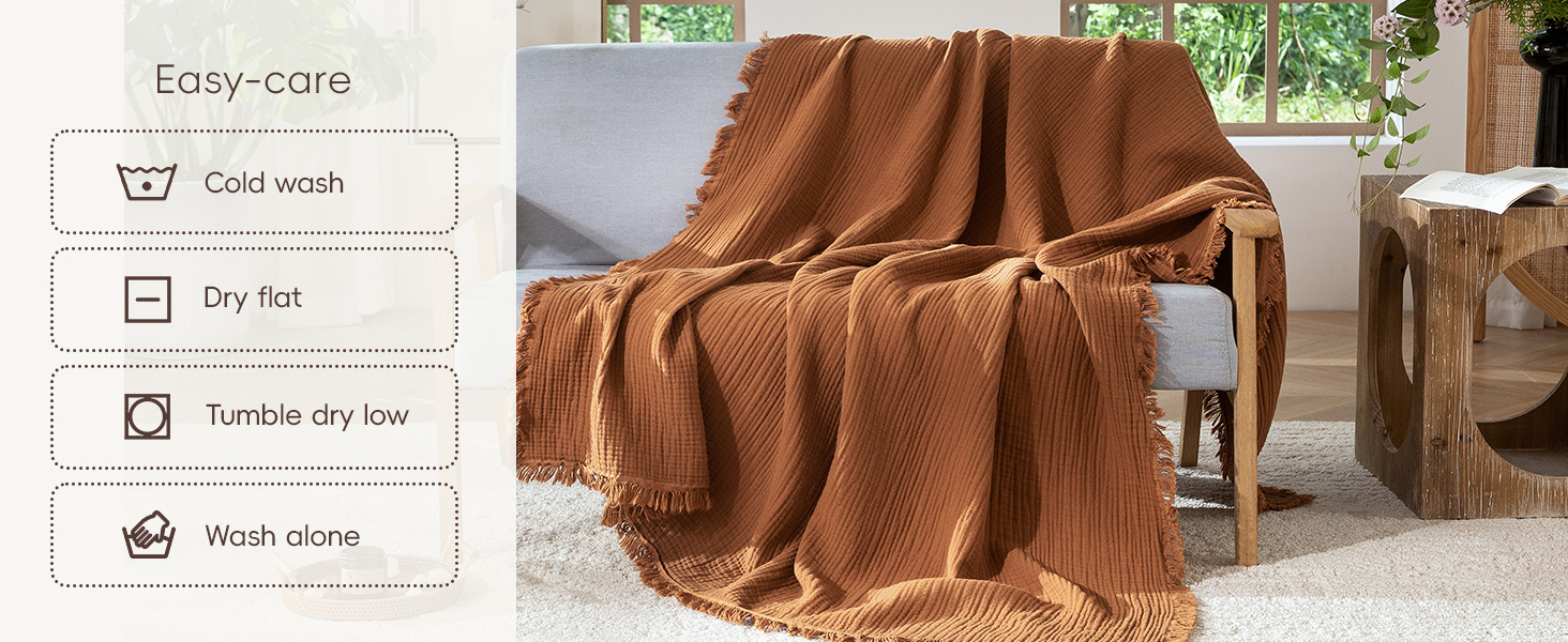 Drak Orange Throw Blanket
