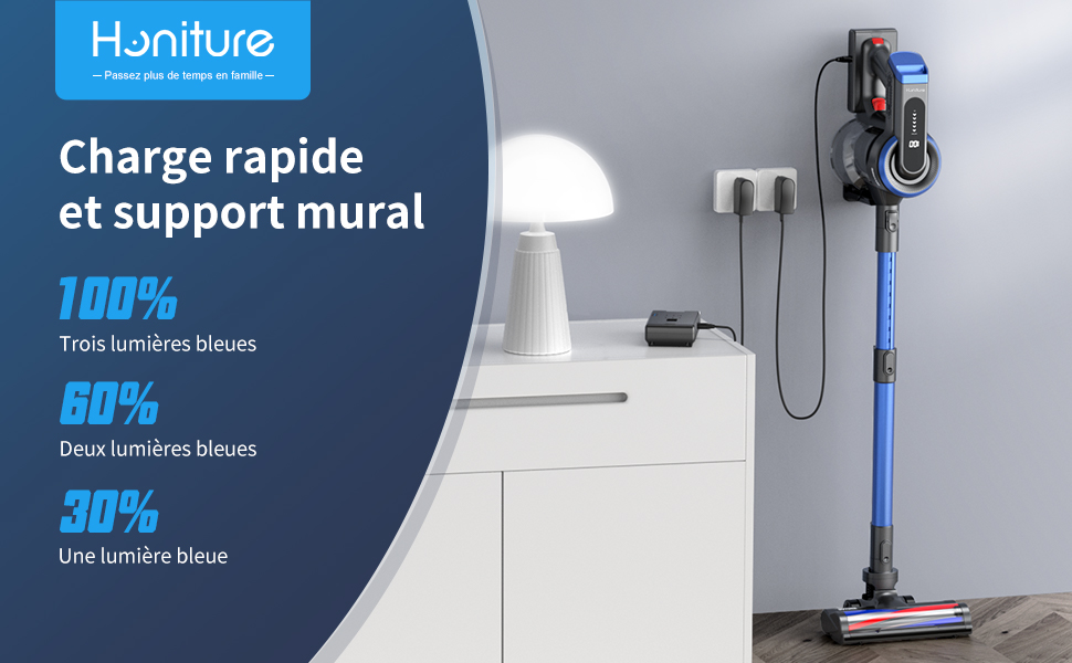 Aspirador inalámbrico, aspiradoras escobas 21 kpa aspirador escoba inalámbrica con pantalla LED inteligente