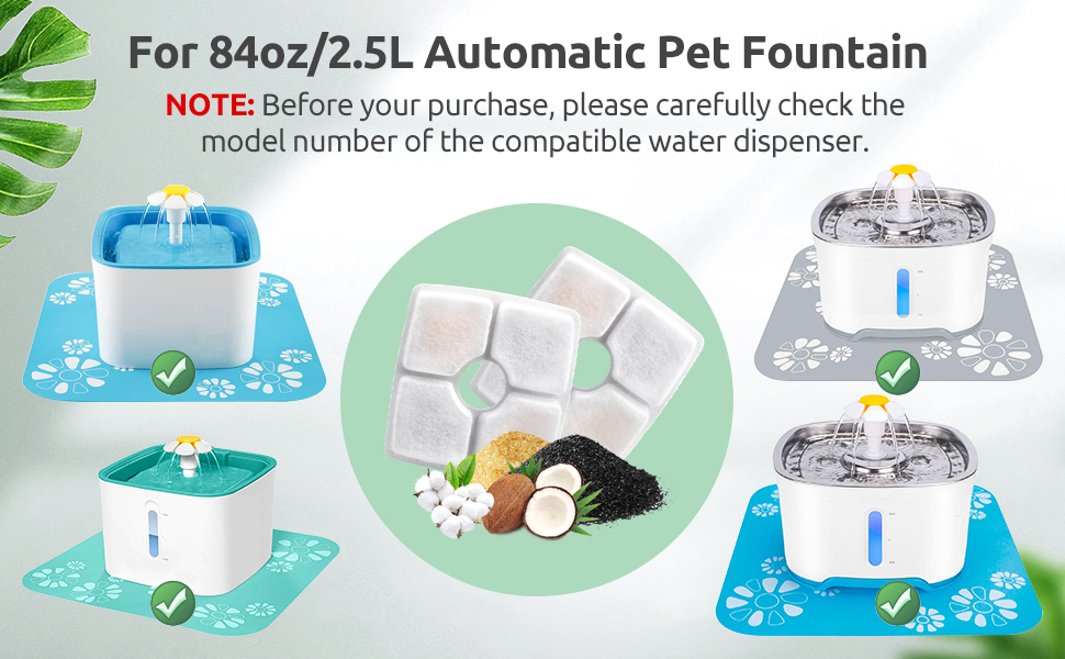 Cat Water Fountain Filters, 16 Pack Cat Fountain Filters