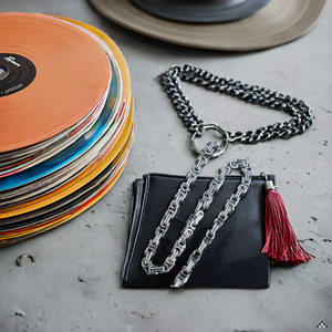 wallet chain 紐 Pewter Skull & Cut Leash Double Wallet Chain | AMiGAZ