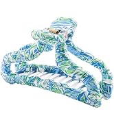 Lilly Pulitzer Fabric Wrapped Patterned Medium Claw Clip for Women, Cute Butterfly Clip for Hair,...