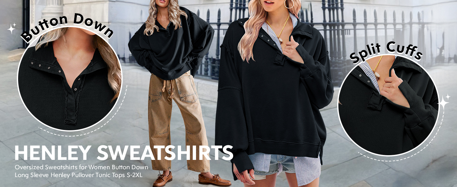 Henley Sweatshirts