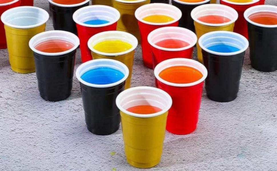 cssopenss 120 pcs 16 oz gold plastic cups 16 oz gold