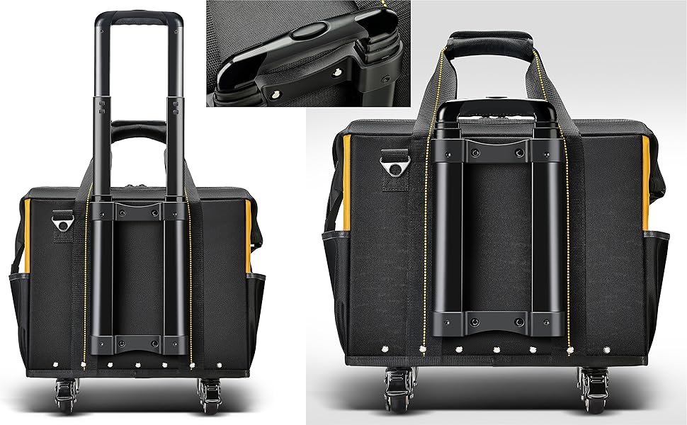 Rolling Tool Bag with Wheels