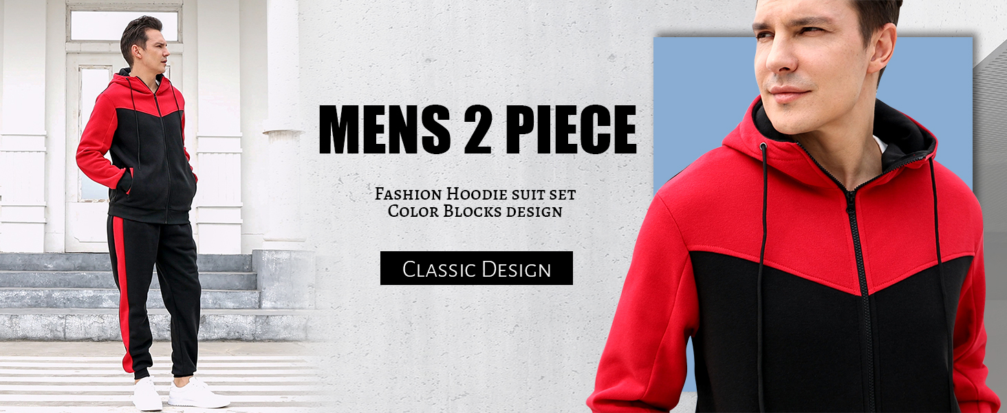 mens tracksuit 2 pieces set