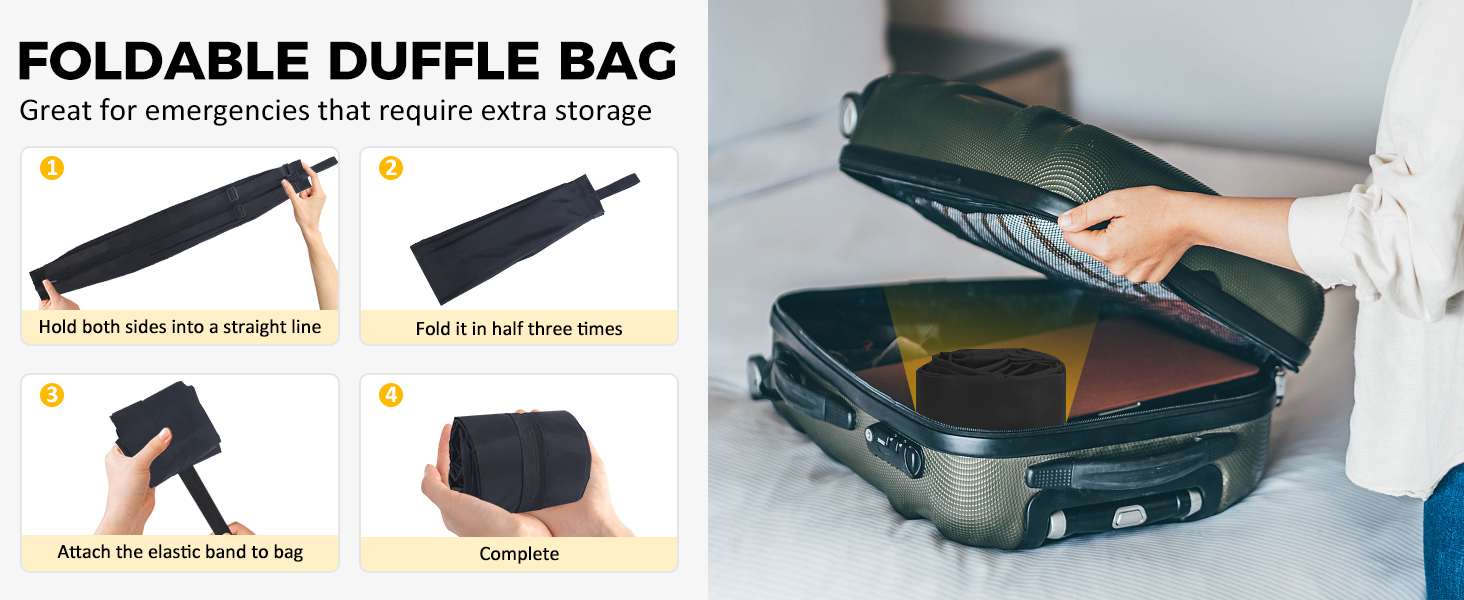 Foldable duffle bag fit your needs