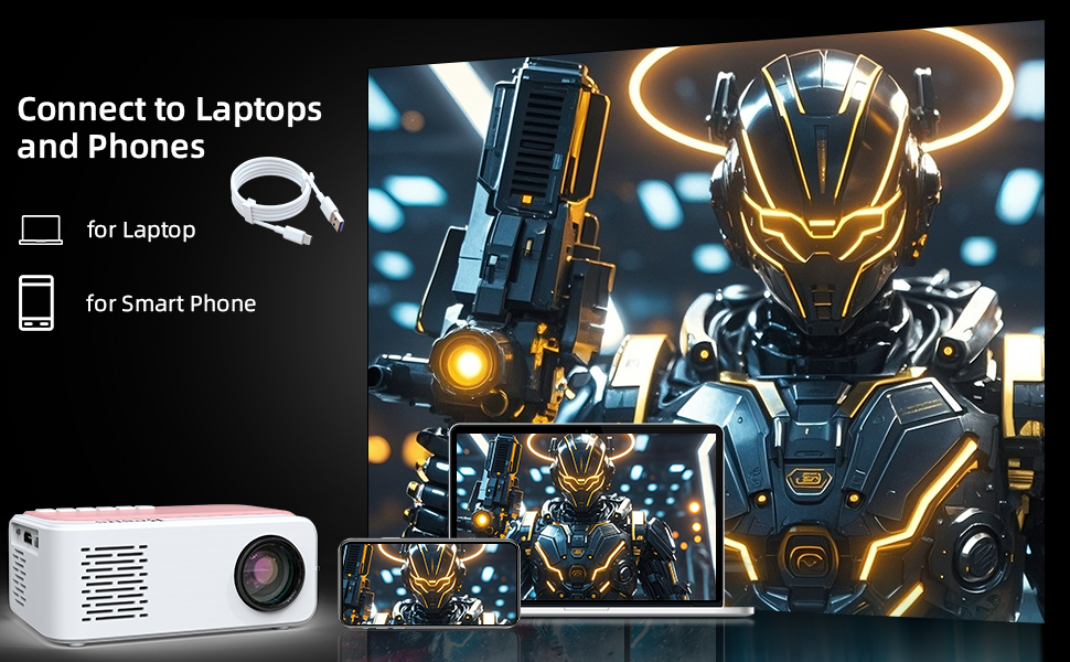 projector;mini projector;portable projector;projector with wifi and bluetooth;projector for bedroom