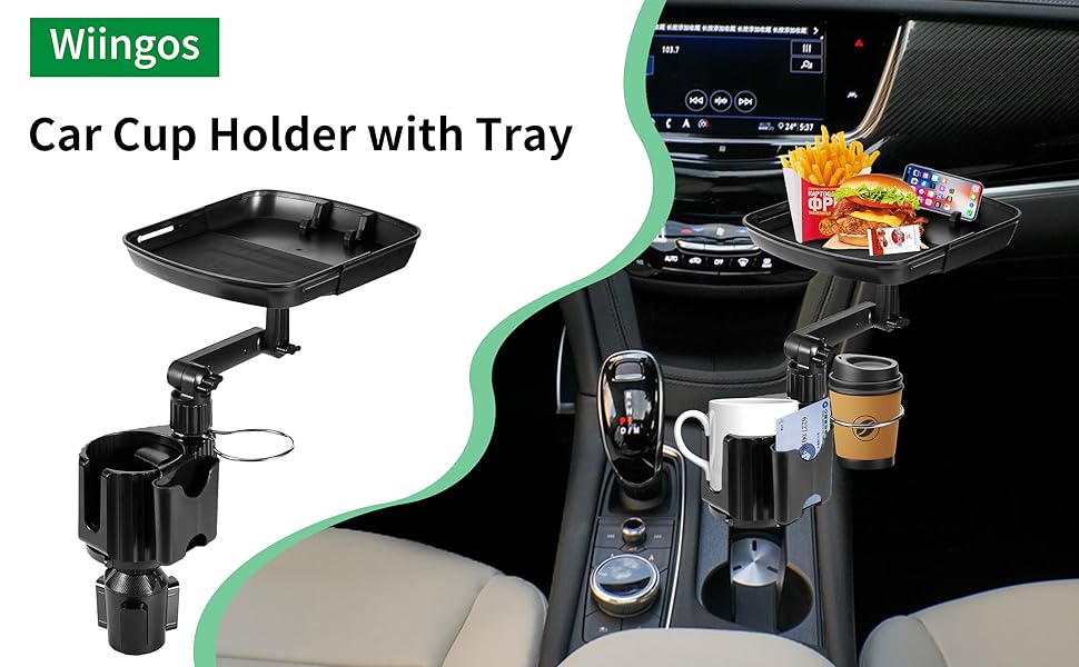 Wiingos Cup Holder Expander for Car, 4in1 Car Cup Holder