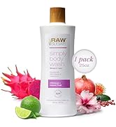 RAW SUGAR Simply Body Wash - Hibiscus + Island Fruit (25 Fl Oz, Pack of 1) Moisturizing & Soothin...