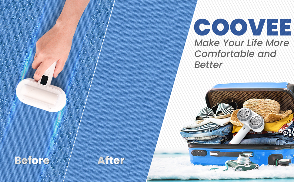 Coovee Double Head Electric Lint Shaver, Remove Larger Fluff Surfaces