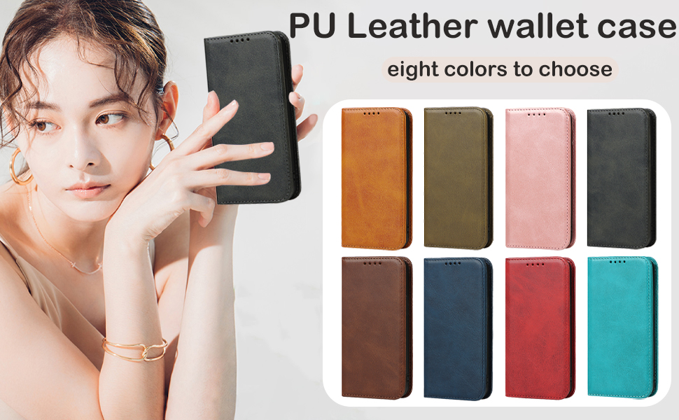 Estilo clássico - capa carteira de couro sólido