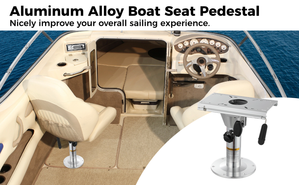 yeesport Aluminum Alloy Boat Seat Pedestal, Boat Chair Base