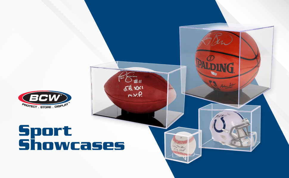 BCW Sport Showcases provide high-quality, clear protection for displaying autographed memorabilia.