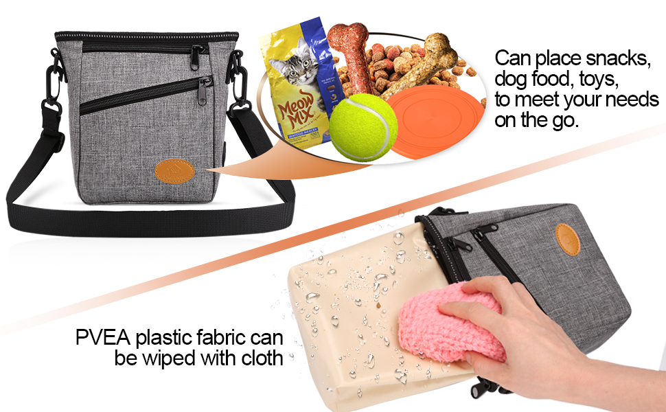 Ownpets Dog Training Pouch, Pet Treat Training Pouch with Collapsible