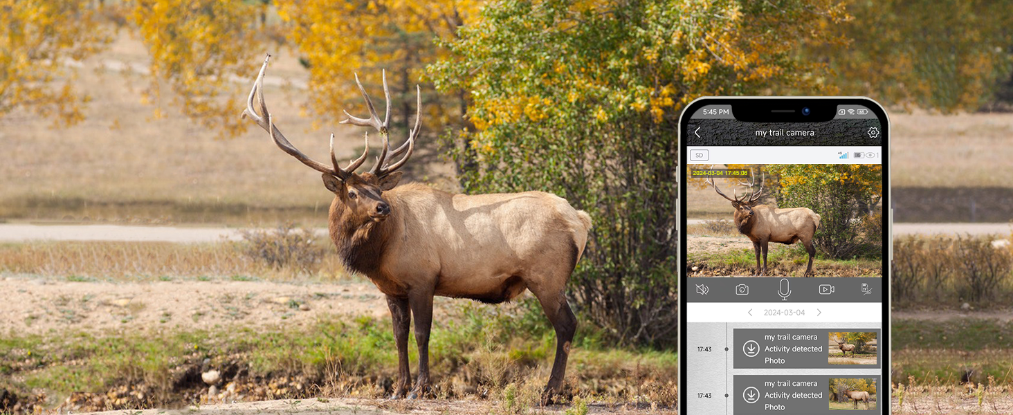 HXVIEW Cellular Trail Camera, Solar Powered Game Camera, 2