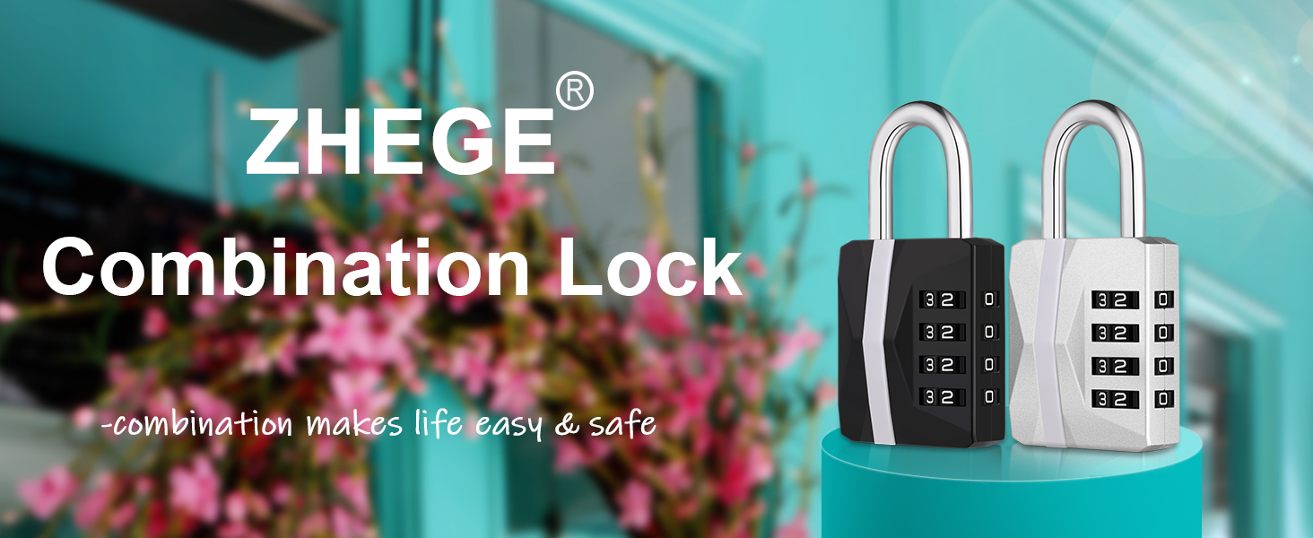 ZHEGE Locker Lock, 4 Digit Combination Lock [2023 Locker Trend] Gym