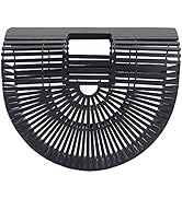 Miuco Womens Bamboo Handbag Handmade Large Tote Beach Bag