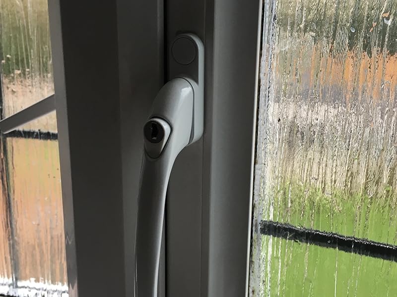 UPVC Window Handle WODSTA 6PCS Lockable Window Handle Inline Locking Universal Espag Handles