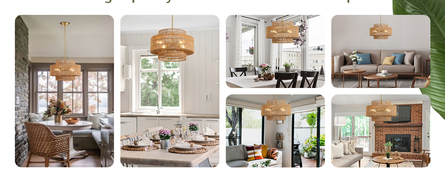 Hand Woven Pendant Light Fixture