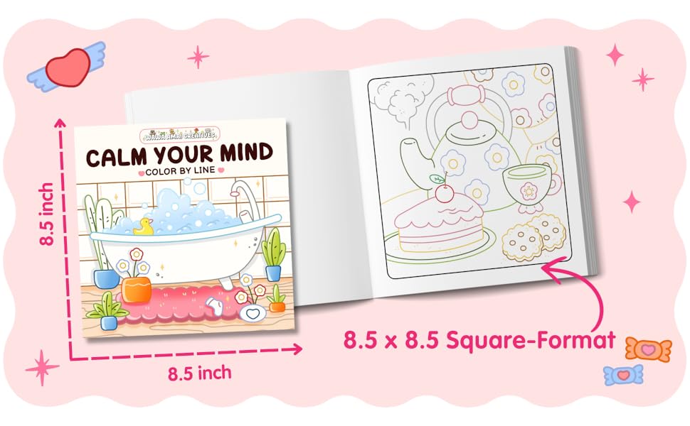 8.5 by 8.5 inch square format
