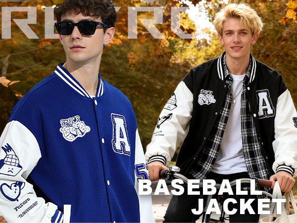 Eocicvvi Men's College Jacket Women's Leisure Jacket Harajuku