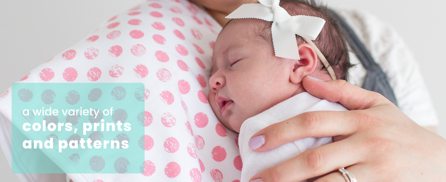 pink polka dot on white burp cloth