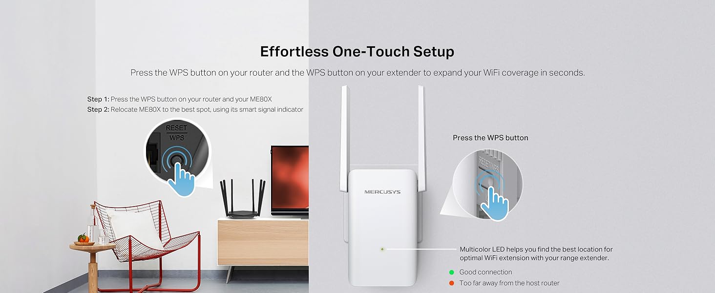 Mercusys AX3000 Wi-Fi 6 Range Extender - ME80X 626ee1fb 57d6 4679 aaa4 dc37b0152eb0. CR0,0,2928,1200 PT0 SX1464 V1 - Mercusys AX3000 Wi-Fi 6 Range Extender - ME80X