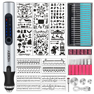 VEXXEV Engraving Pen Kit Electric USB Rechargeable Micro Engraver Cordless Carve Tool for Etching Carving Customizing DIY Art and Crafts on Wood Metal Glass Jewelry Nails Ceramic Stone Plastic Egg 16 etching tools engraver diy tool wood stone portable gift engraving egg multi tool electric grinder