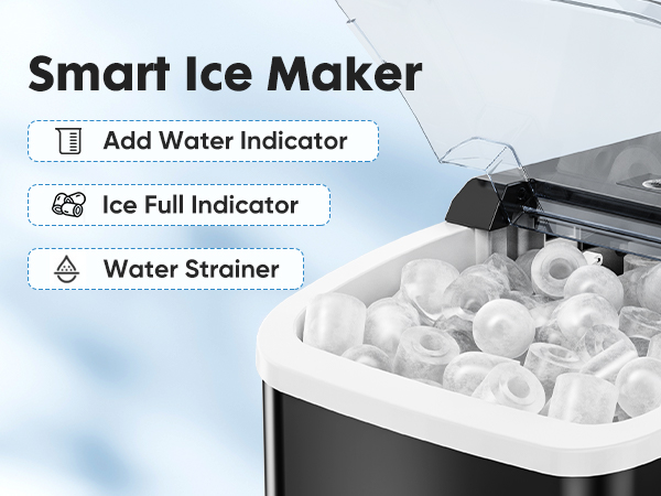 Countertop Ice Maker Ice Machine, Portable Self-Cleaning Ice Machine