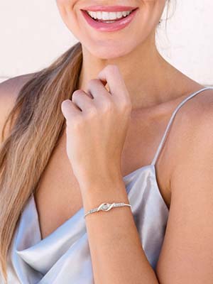 Amazon | Jeulia ブレスレット レディース シルバー s925 シンプル