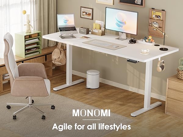 完売 ESMOK ele casu Allinone ホワイト Amazon.com: Monomi Electric Standing Desk, 63 x 28 inches