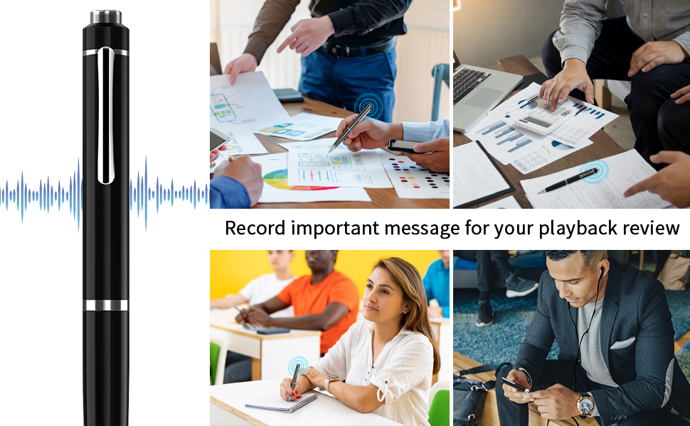 64G Digital Voice Recorder Pen with Voice Activated Recording HD Audio