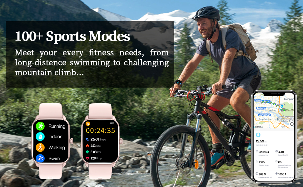 Smart Watch for Men Women with Bluetooth Call, IP68 Waterproof Fitness