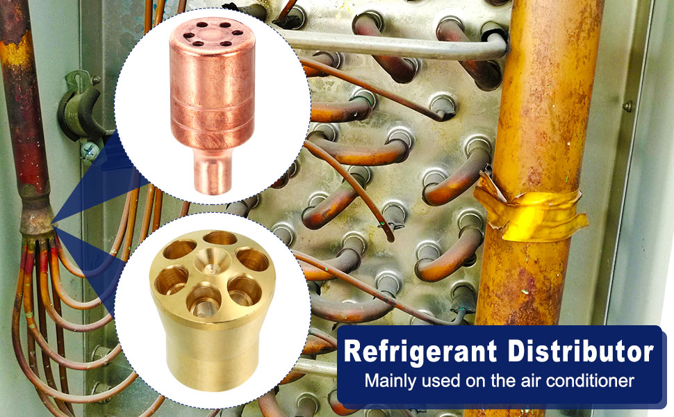 PATIKIL Brass Refrigerant Distributor, 3/4 x 1/4 Inch 6